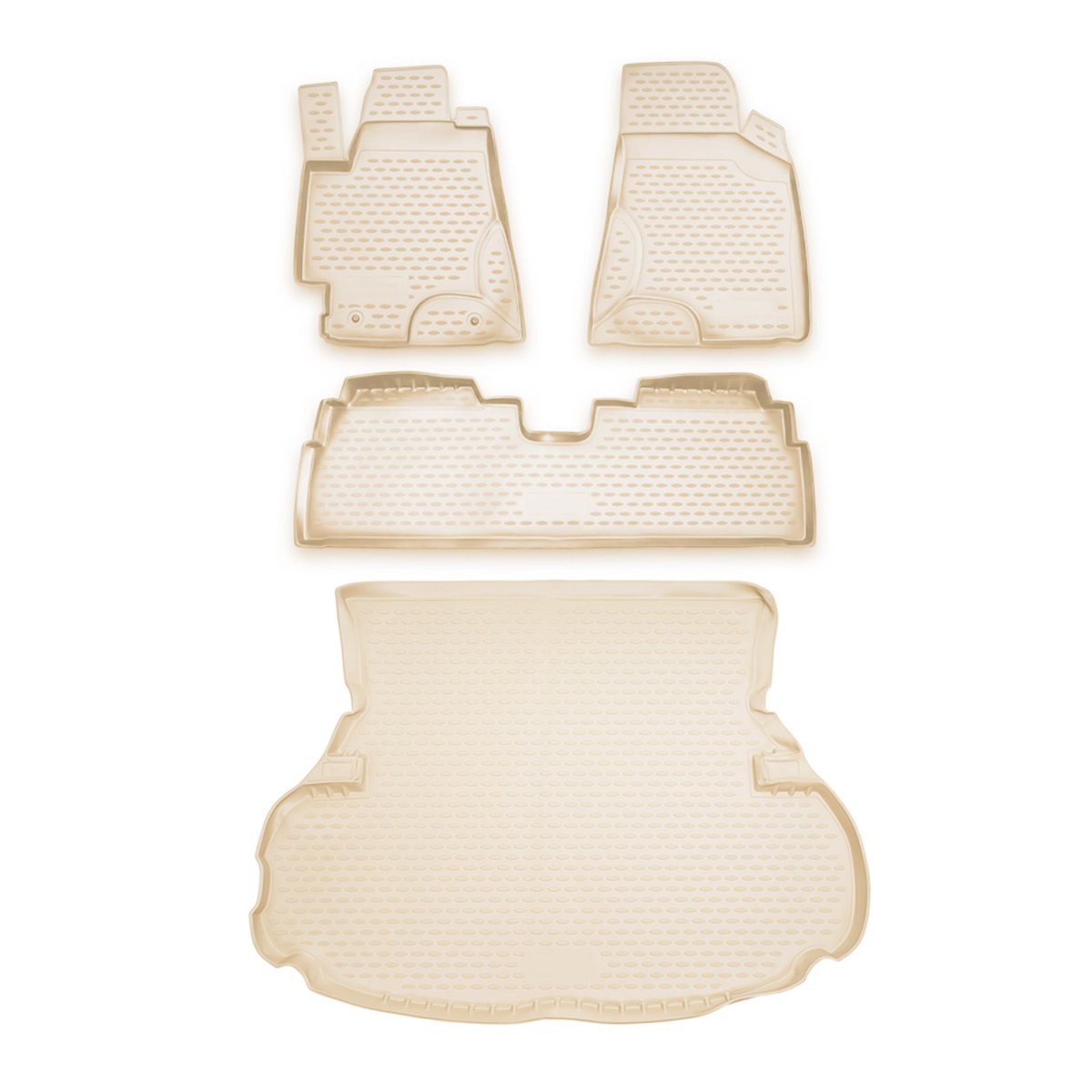 Toyota Highlander 3D Floor-Trunk Mats - Omac - SUV KIT - Beige - '01-'07 Toyota Highlander 3D Floor-Trunk Mats - Omac - SUV KIT - Beige - '01-'07